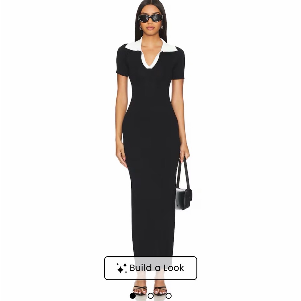 REVOLVE Black and White Maxi Dress